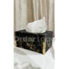 Luxury Black Gold Marble Tissue Box for Home Decor