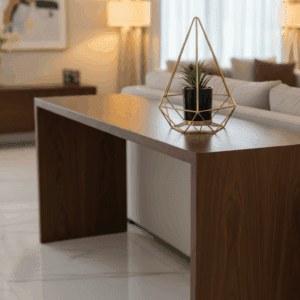 Luxury Gold Prism Plant Metal Table Décor Accent