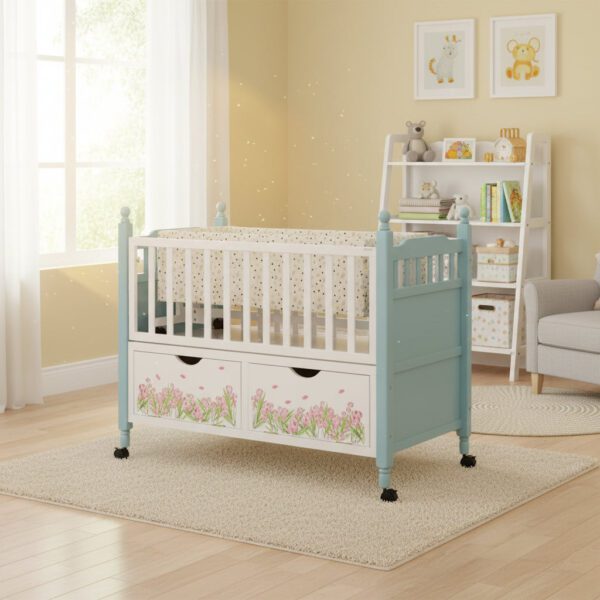Junior Blue Baby Cot BC-6623DP